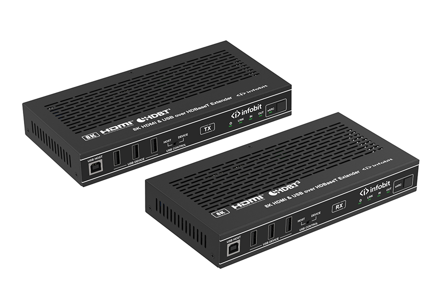 Удлинитель сигнала HDMI,USB Infobit iTrans E90U8K